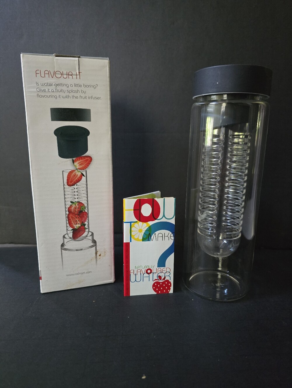 Glass Water Bottle W Fruit Infuser